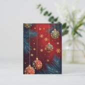 🎄 Festive Kerst Ornamente Elegantie Gloeit ❄️ Ker Briefkaart (Staand voorkant)