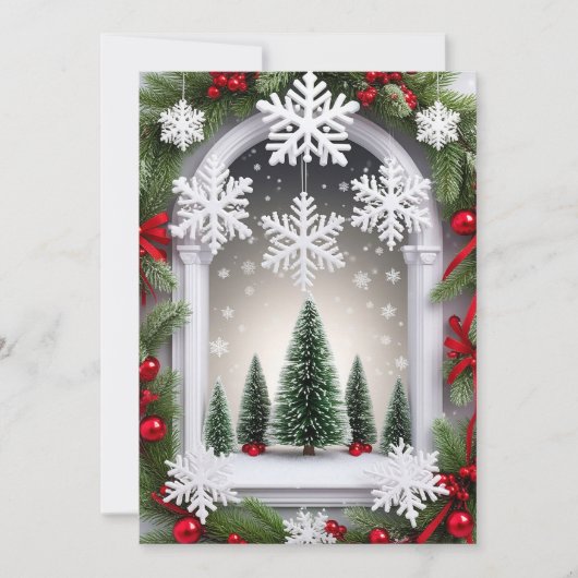 🎄 Festive Kerst Venster Gloed ❄️Kerst Uitstalling Kaart (Voorkant)