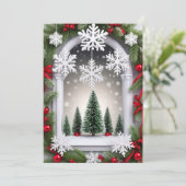 🎄 Festive Kerst Venster Gloed ❄️Kerst Uitstalling Kaart (Staand voorkant)