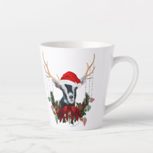 Festive kerstalpiene geit Kind Latte Mok (Rechts)