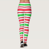 Festive kerstband patroon leggings (Achterkant)