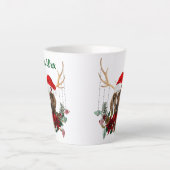 Festive kerstboer Goat Kind Latte Mok (Voorkant)