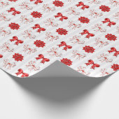 Festive kerstbogen betegeld patroon cadeaupapier (Hoek)