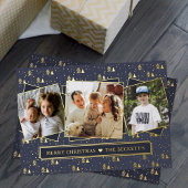 Festive kerstbomen 3 Foto-collage Real Folie Feestdagenkaart