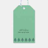 Festive kerstbomen Green Pattern Gift Label Cadeaulabel (Voorkant)