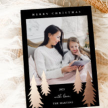 Festive kerstbomen Two Photo Black