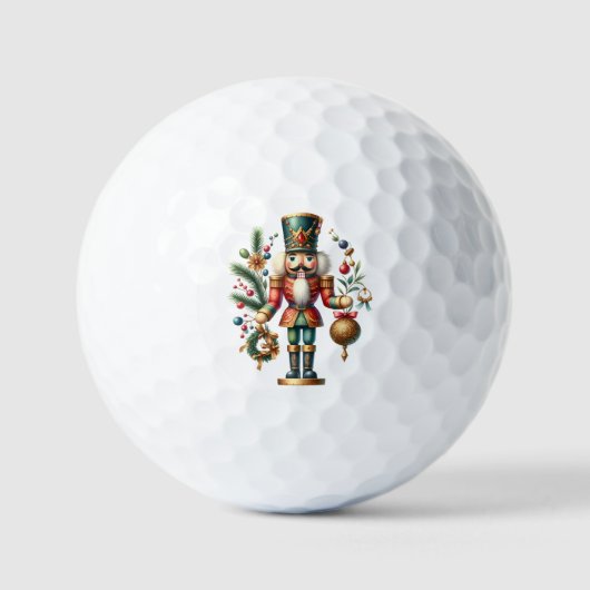 Festive-kerstbont Golfballen (Voorkant)