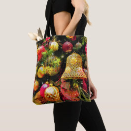 Festive kerstboom Cheerful Artsy Collage Tas
