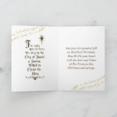 Festive kerstboom Lord Bless You Bible Verse Feestdagen Kaart (Binnen)