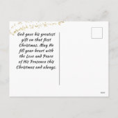 Festive kerstboom Lord Bless You Bible Verse Feestdagenkaart (Achterkant)
