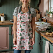 Festive kerstboom Roze  Retro Van Schort