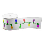 Festive kerstboom String Light Buls White Satijnen Lint (Spoel)