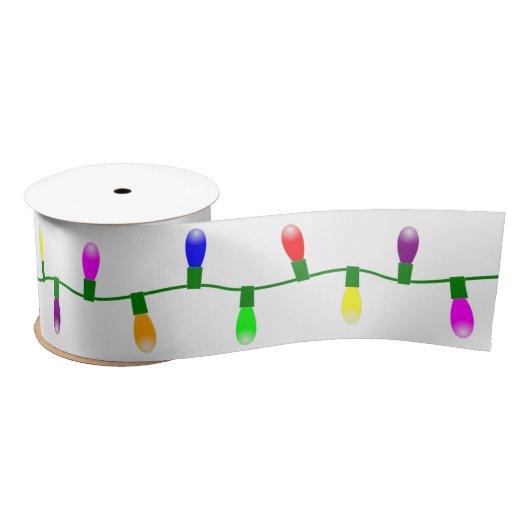 Festive kerstboom String Light Buls White Satijnen Lint (Spoel)