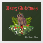 Festive kerstboomgaarden Natuur en wildvakantie Raamsticker (Vel)