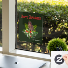 Festive kerstboomgaarden Natuur en wildvakantie Raamsticker