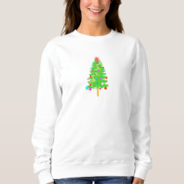 Festive kerstboomillustratie Sweatshirt