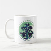 Festive kerstboomnaam koffiemok (Links)