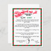 Festive kerstbrief van Santa (Voorkant / Achterkant)