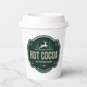 Festive kerstcadeau-coacaoppartij papieren bekers (Achterkant)