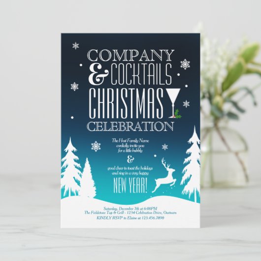 Festive kerstcadeau kaart (Staand voorkant)