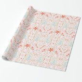 Festive  kerstcadeaupapier cadeaupapier (Uitgerold)