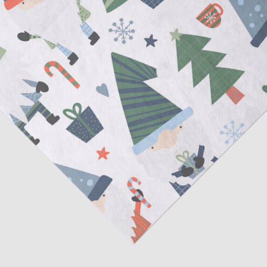 Festive kerstcadeaus Trees Candy Canes Tissuepapier (Detail)