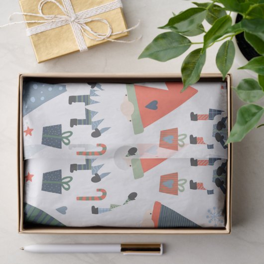 Festive kerstcadeaus Trees Candy Canes Tissuepapier (Geschenk)