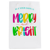 Festive-kerstcadeautas voor fijne kerst medium cadeauzakje (Voorkant)