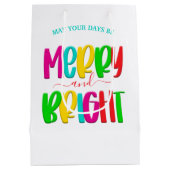 Festive-kerstcadeautas voor fijne kerst medium cadeauzakje (Achterkant)