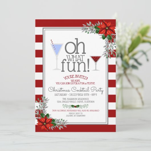 Festive kerstcadeautje kaart (Staand voorkant)