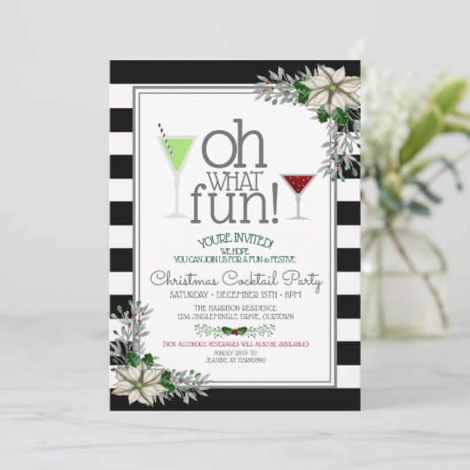 Festive kerstcadeautje kaart (Staand voorkant)