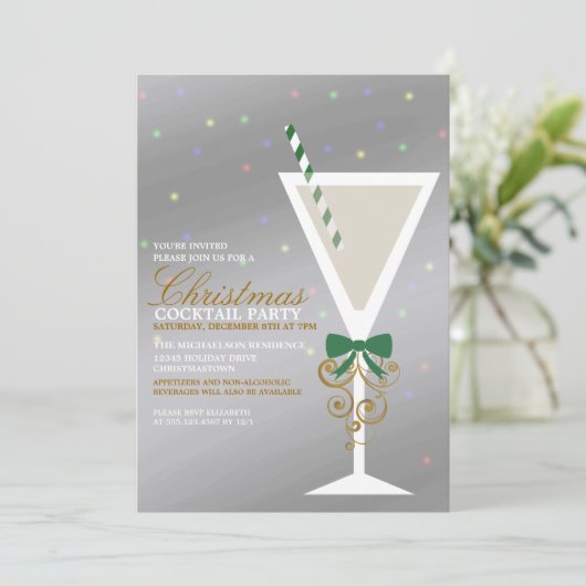 Festive kerstcadeautje kaart (Staand voorkant)