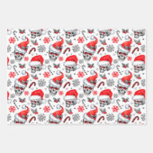 Festive kerstcadeautjes in papierbladen inpakpapier vel (Voorkant 2)