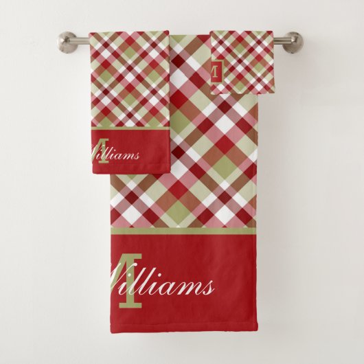 Festive-kerstcadeautjes rood, wit en groen bad handdoek (Insitu)