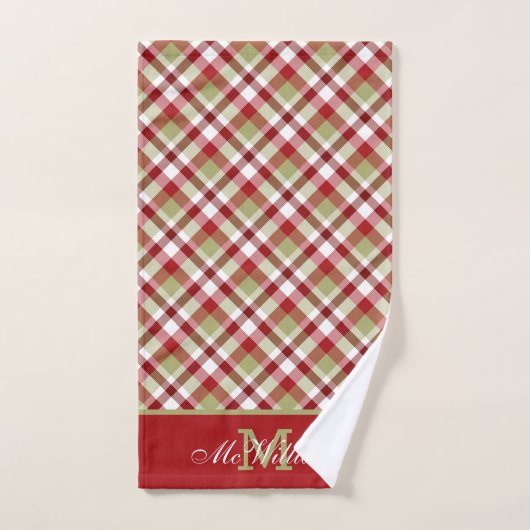 Festive-kerstcadeautjes rood, wit en groen bad handdoek (Handdoek)