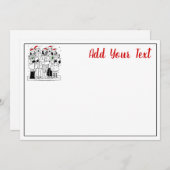 Festive kerstCarolers met Snow Xmas Feestdagenkaart (Voorkant / Achterkant)