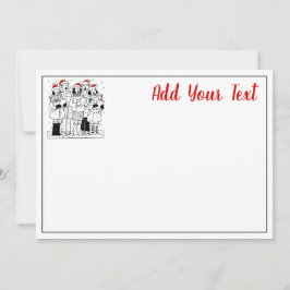 Festive kerstCarolers met Snow Xmas Feestdagenkaart