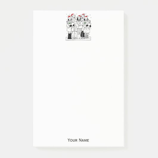 Festive kerstCarolers met Snow Xmas Post-it® Notes (Voorkant)