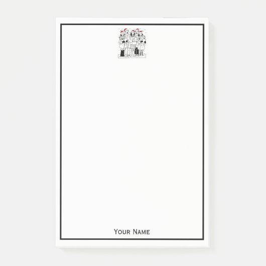 Festive kerstCarolers met Snow Xmas Post-it® Notes (Voorkant)