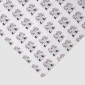 Festive kerstCarolers met Snow Xmas Tissuepapier (Detail)