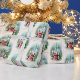 Festive kerstCarolers  partijomslag Cadeaupapier