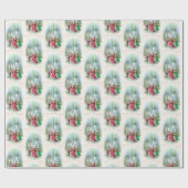 Festive kerstCarolers  partijomslag Cadeaupapier (Vlak)