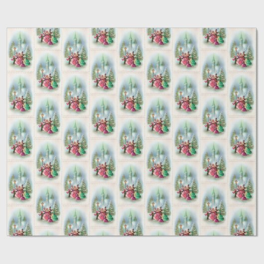 Festive kerstCarolers  partijomslag Cadeaupapier (Vlak)