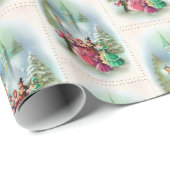 Festive kerstCarolers  partijomslag Cadeaupapier (Rol Hoek)