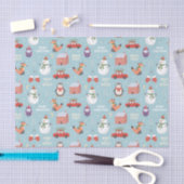 Festive kerstCartoon Fox Snowman Car Penguin Tissuepapier (Craft)