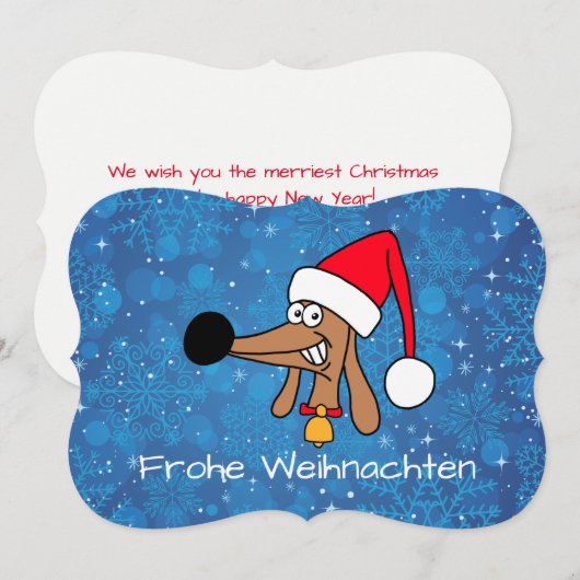Festive kerstdachshund Dog Feestdagenkaart (Voorkant / Achterkant)
