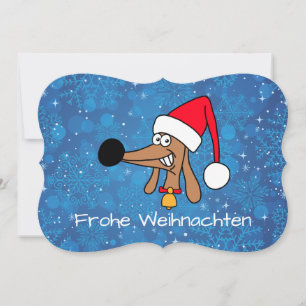 Festive kerstdachshund Dog Feestdagenkaart