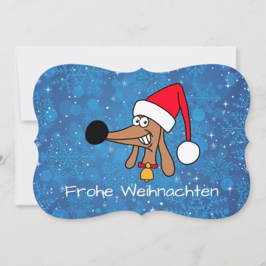 Festive kerstdachshund Dog Feestdagenkaart (Voorkant)