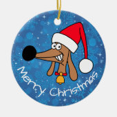 Festive kerstdachshund Dog Keramisch Ornament (Voorkant)