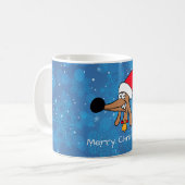 Festive kerstdachshund Dog Koffiemok (Voorkant links)